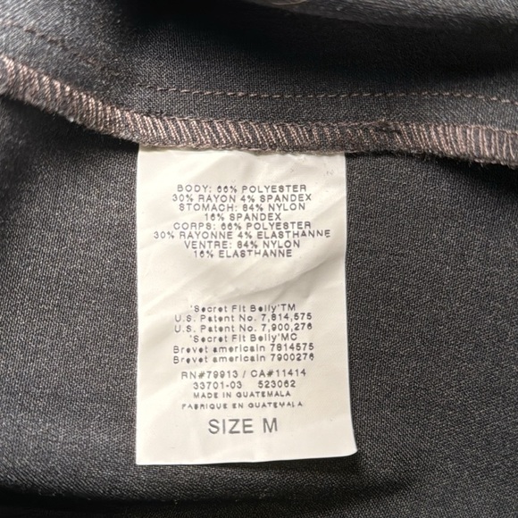 🌻 Oh Baby Secret Fit Belly Gathered Waist Charcoal Skirt size Medium Work Career - Picture 7 of 8